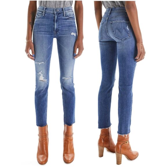 MOTHER Denim - MOTHER The Mid Rise Dazzler Ankle Fray Jeans Size 25 NWT